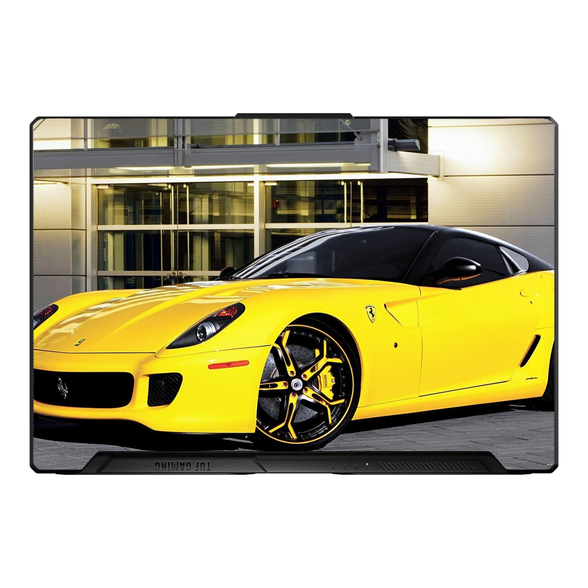 Ferrari Gold Supercar Dramatic Lighting by Decalz