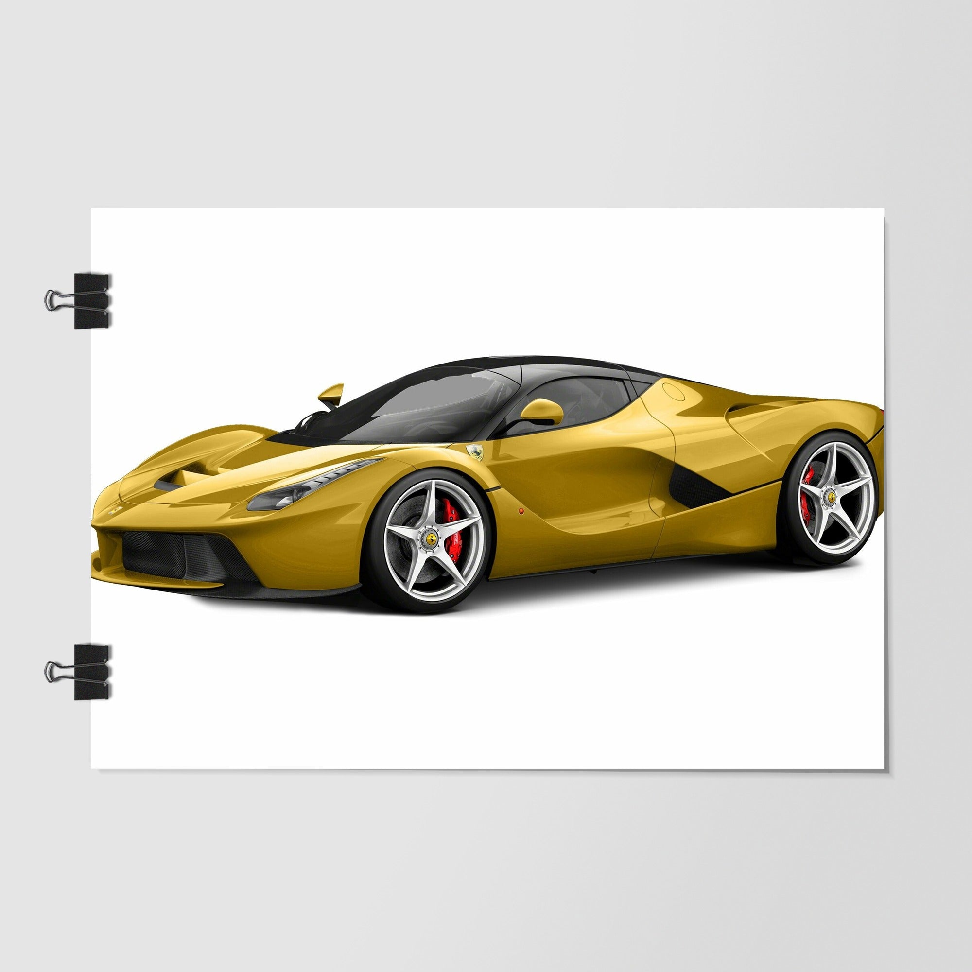 Ferrari Beige Supercar Dramatic Lighting by Decalz