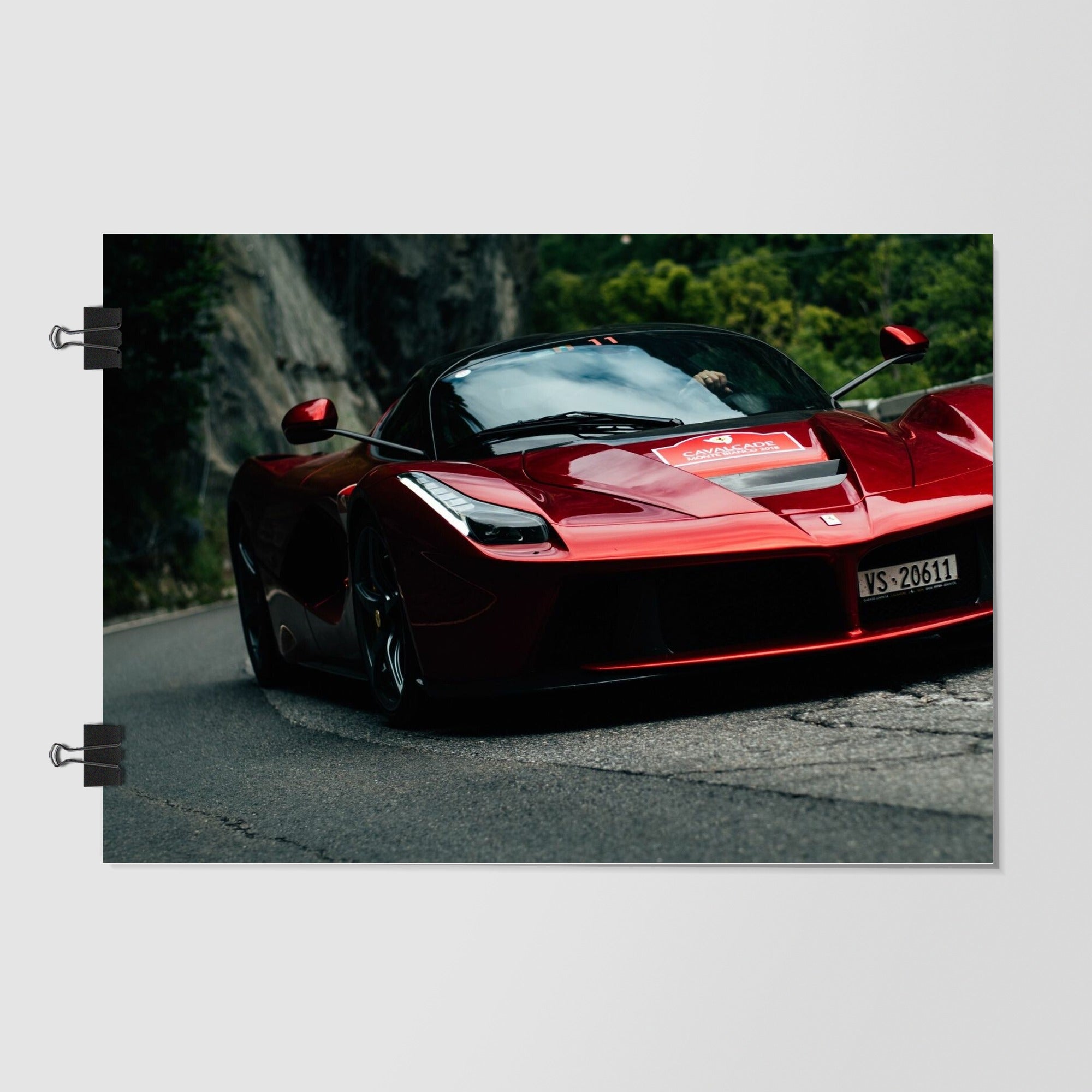 Ferrari Black Supercar Dynamic Angle by Decalz