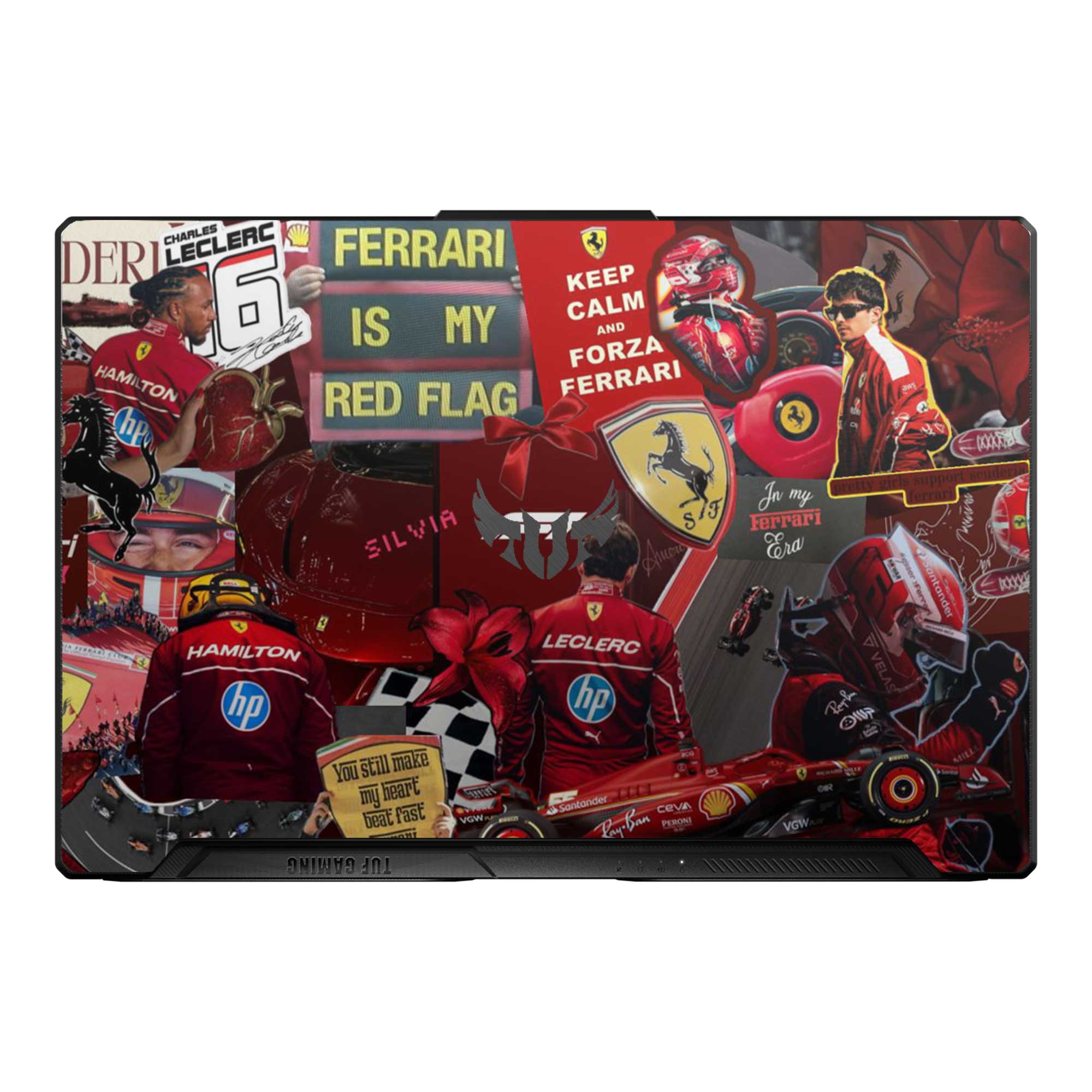 Ferrari Red Flag - Laptop Skins & Wraps