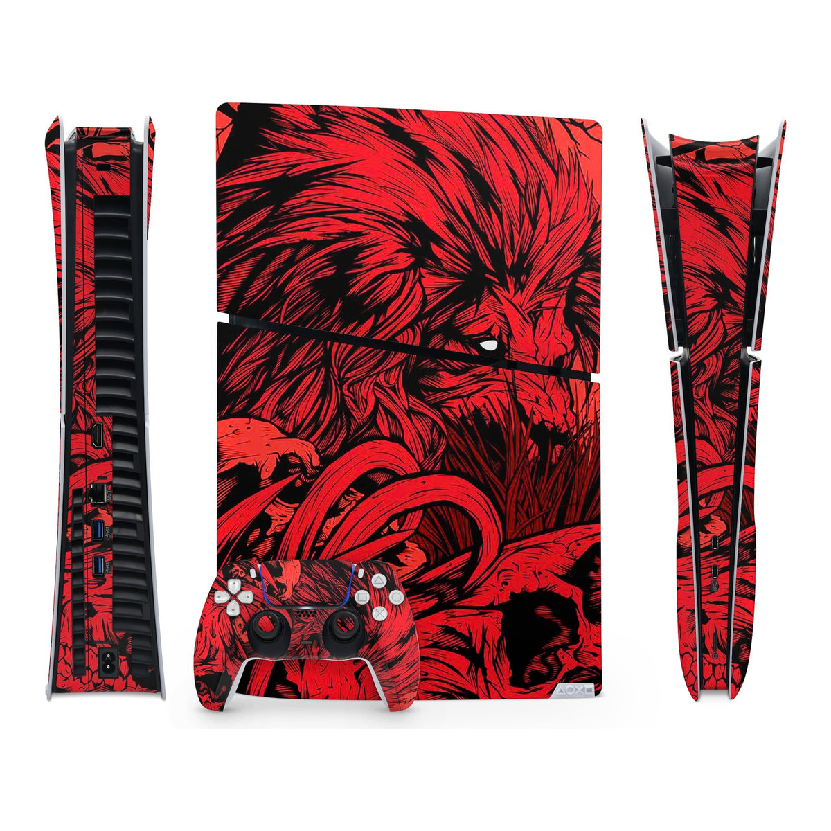 Fiery Lion PlayStation 5 Slim Digital skin by Decalz