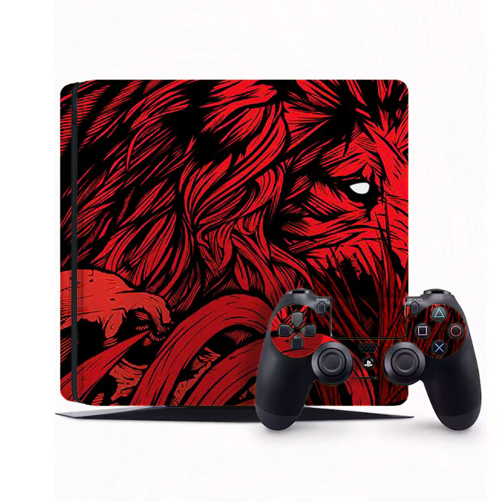 Fiery Lion PlayStation 4 Slim Skins & Wraps