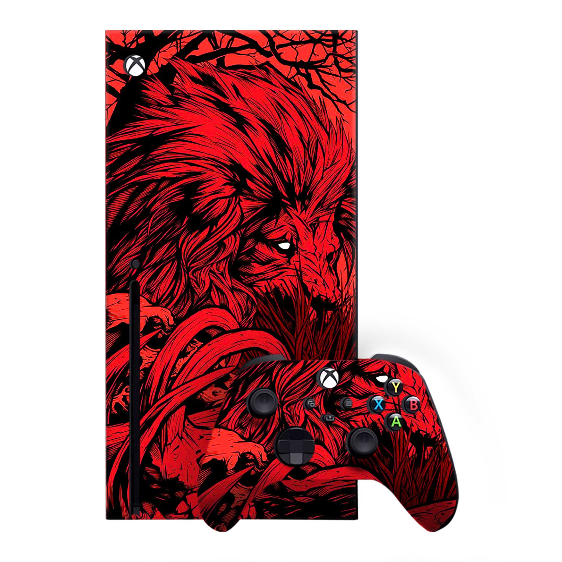 Fiery Lion Xbox One X Skins & Wraps