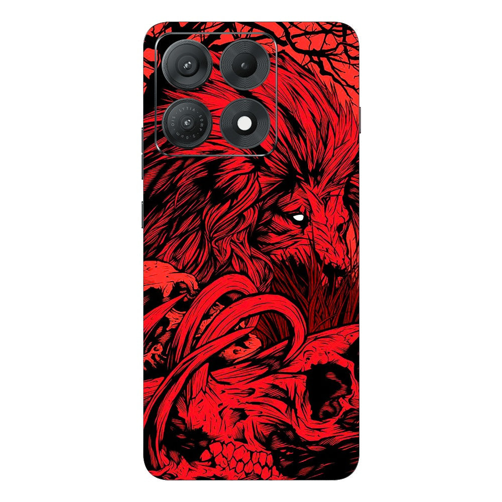 Fiery Lion skin on Moto Edge 70 Max (5G) by Decalz