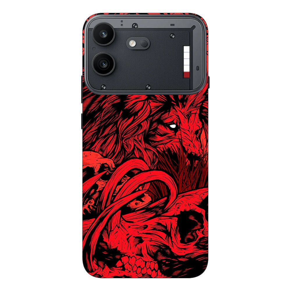 Fiery Lion skin on Nothing Phone 4B by Decalz
