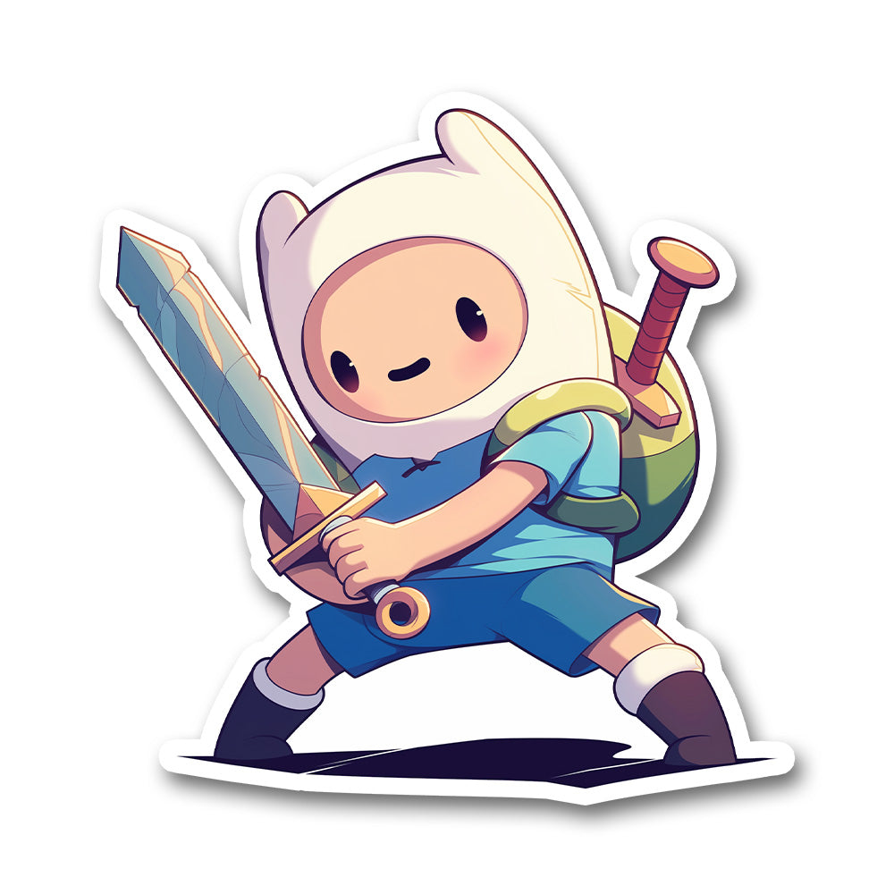 Finn Adventure Time Cute Chibi Sticker