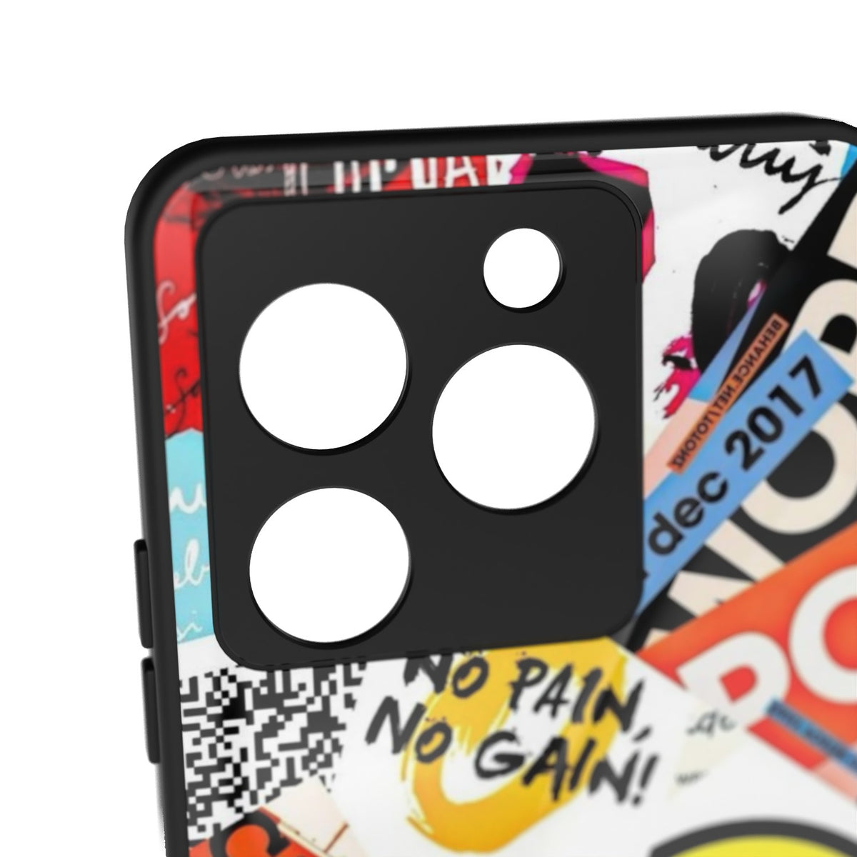 Flip Flop printed metal phone case - camera close-up