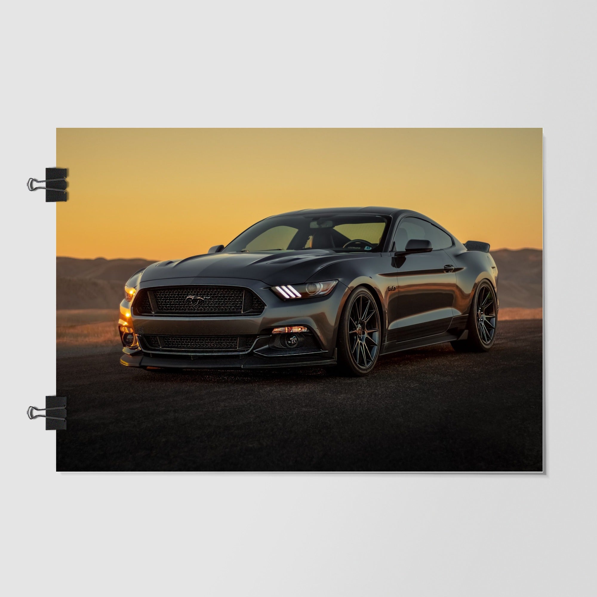 Ford Mustang Black Dramatic Lighting by Decalz