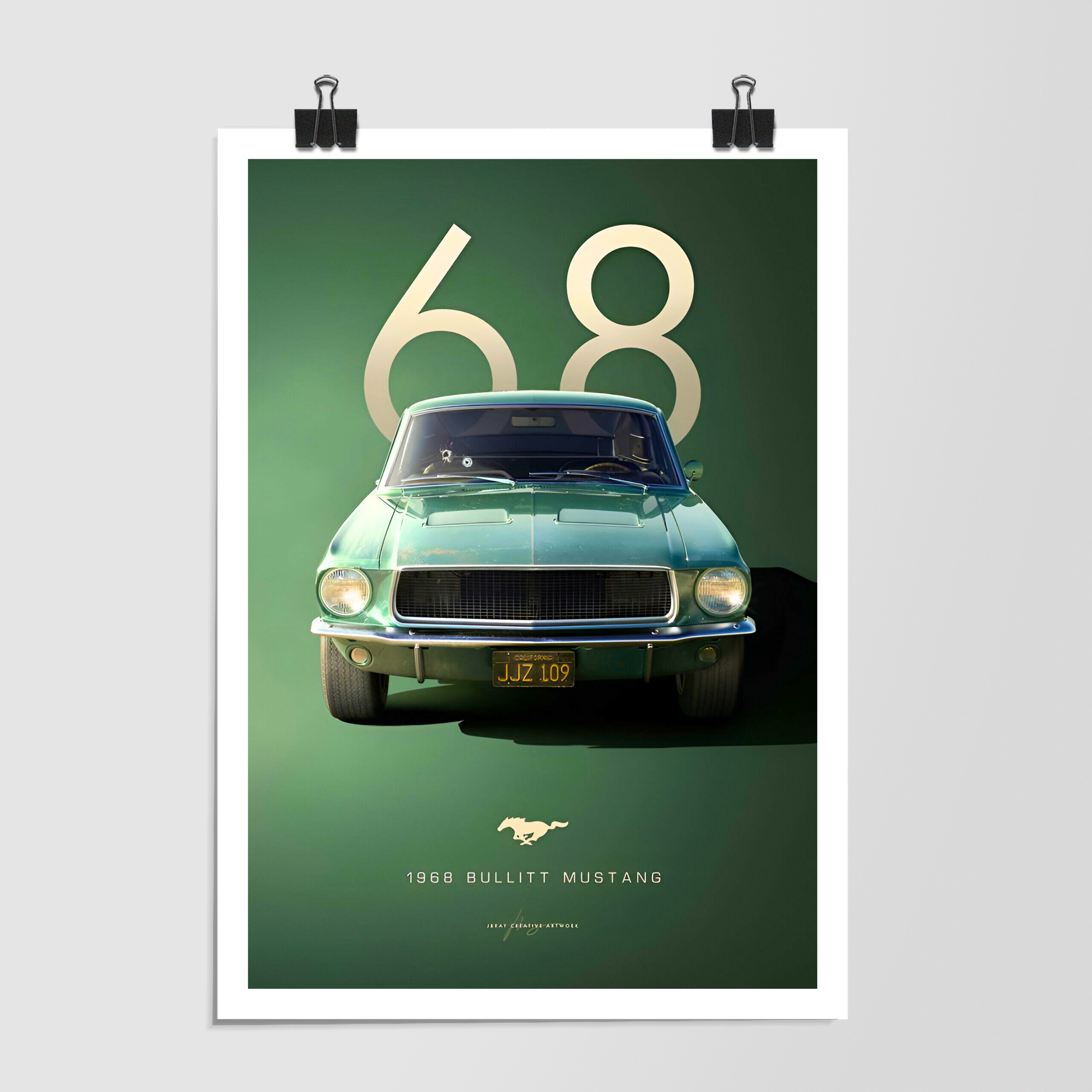 Ford Mustang Bullitt 1968 Green by Decalz