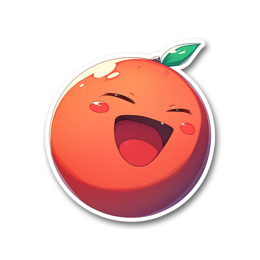 Funny Citrus Face Cartoon Sticker