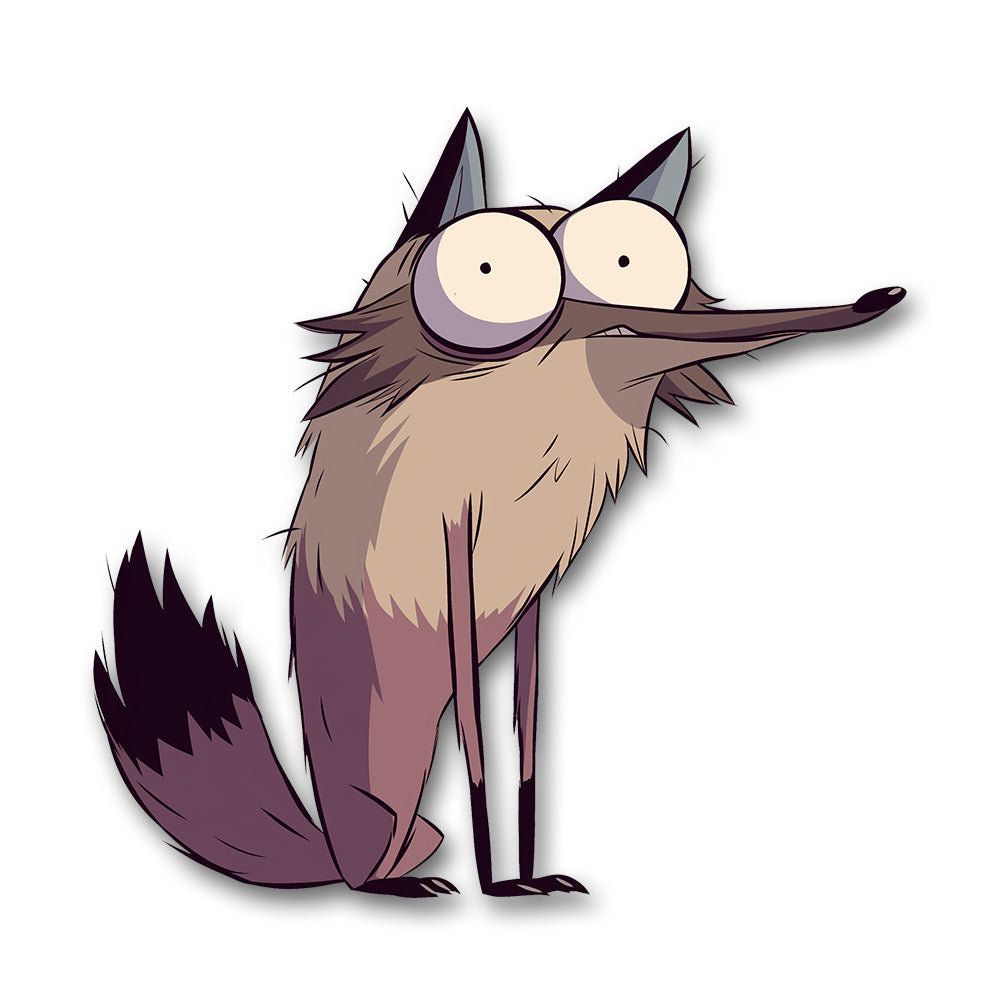 Funny Wolf Cartoon Sticker