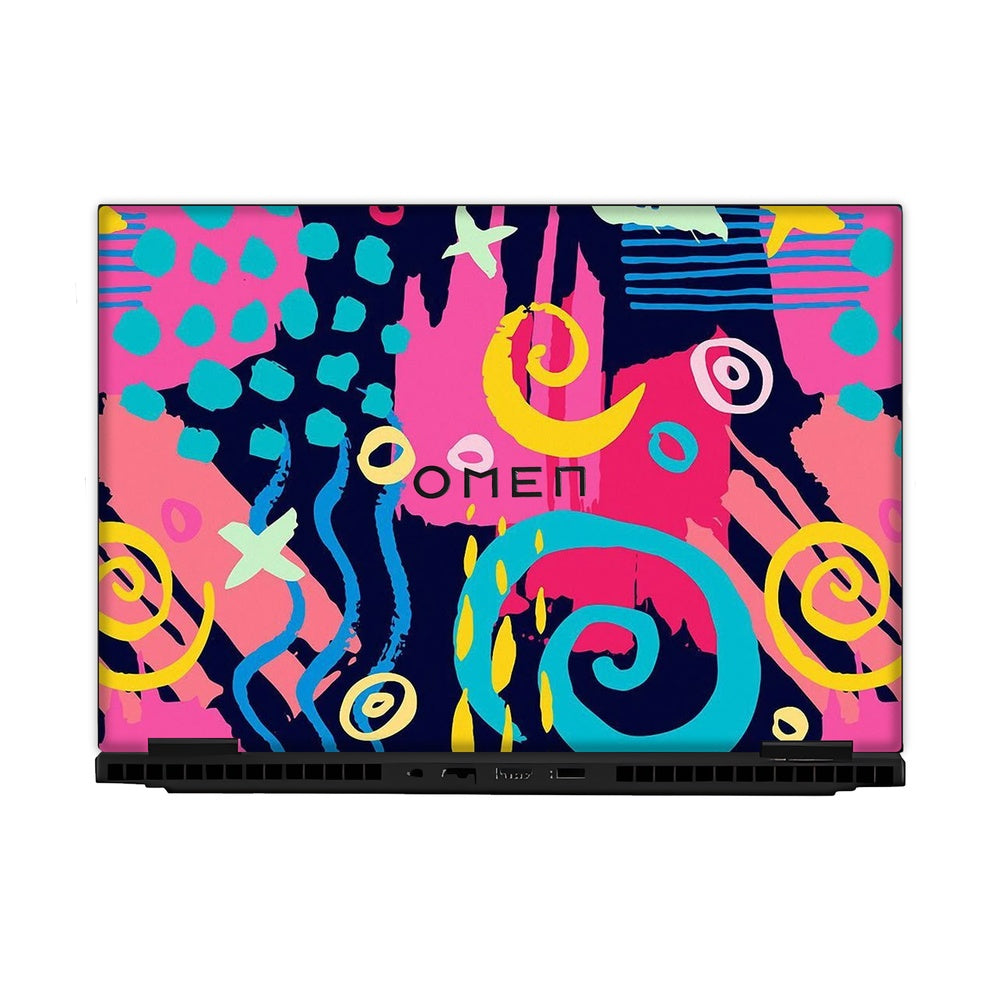 Geometric Neon Graphic skin on Hp Omen Gaming 16-AM0241TX by Decalz