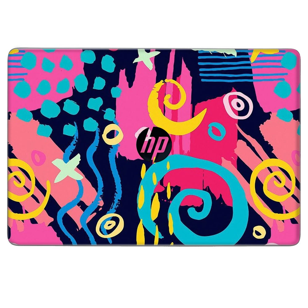 Geometric Neon Graphic skin on Hp Notebook 15s-FQ0003TU by Decalz