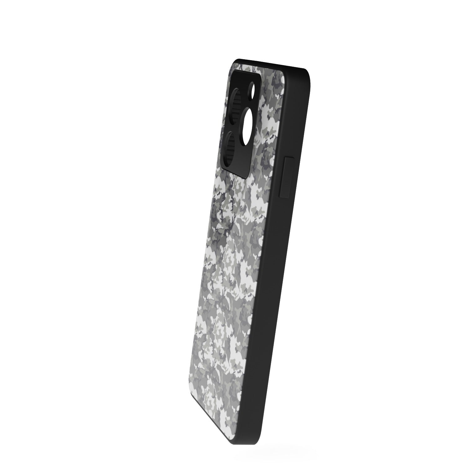 Ghost Camo printed metal phone case - side view