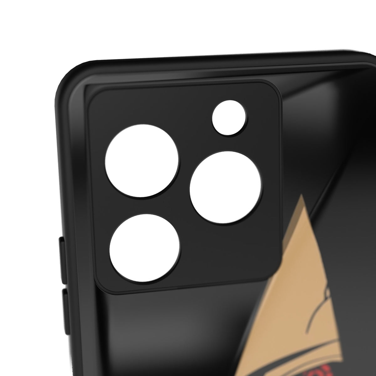 Ghost of Uchiha printed metal phone case - camera close-up