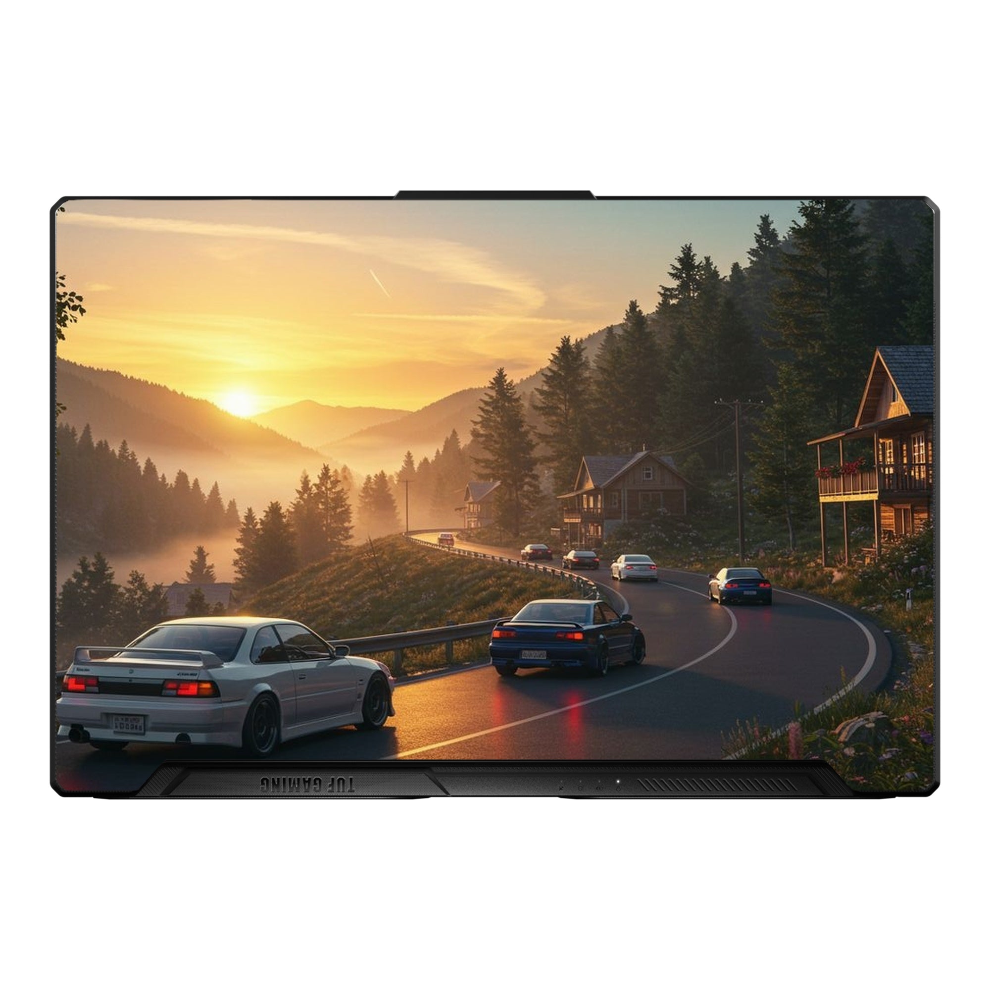 Golden Sunset Mountain Drive by Decalz