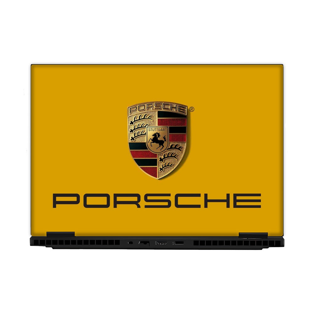Golden Porsche skin on Hp Omen Gaming 16-AM0241TX by Decalz