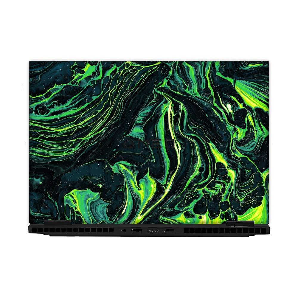 Green Blaze skin on Hp Omen Gaming 16-AM0241TX by Decalz