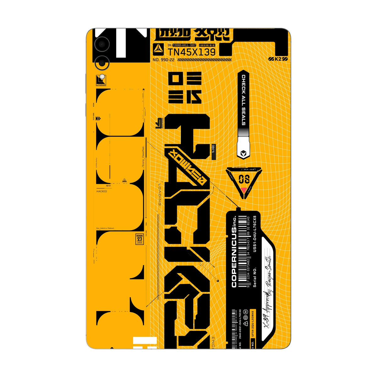 Hacked skin on Samsung Galaxy Tab S11 Ultra by Decalz