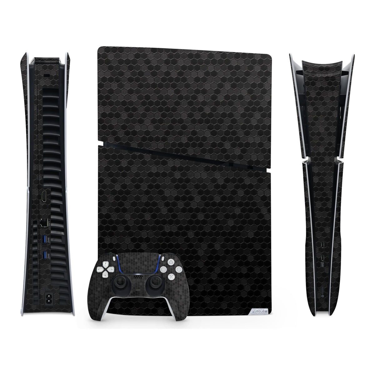 Honeycomb Black PlayStation 5 Slim Digital skin by Decalz