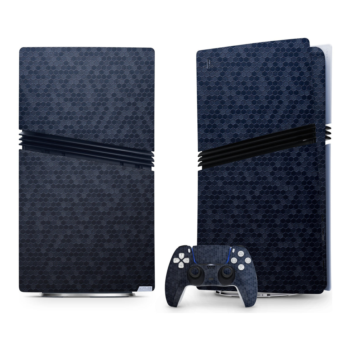 Honeycomb Blue PlayStation 5 Pro skin by Decalz