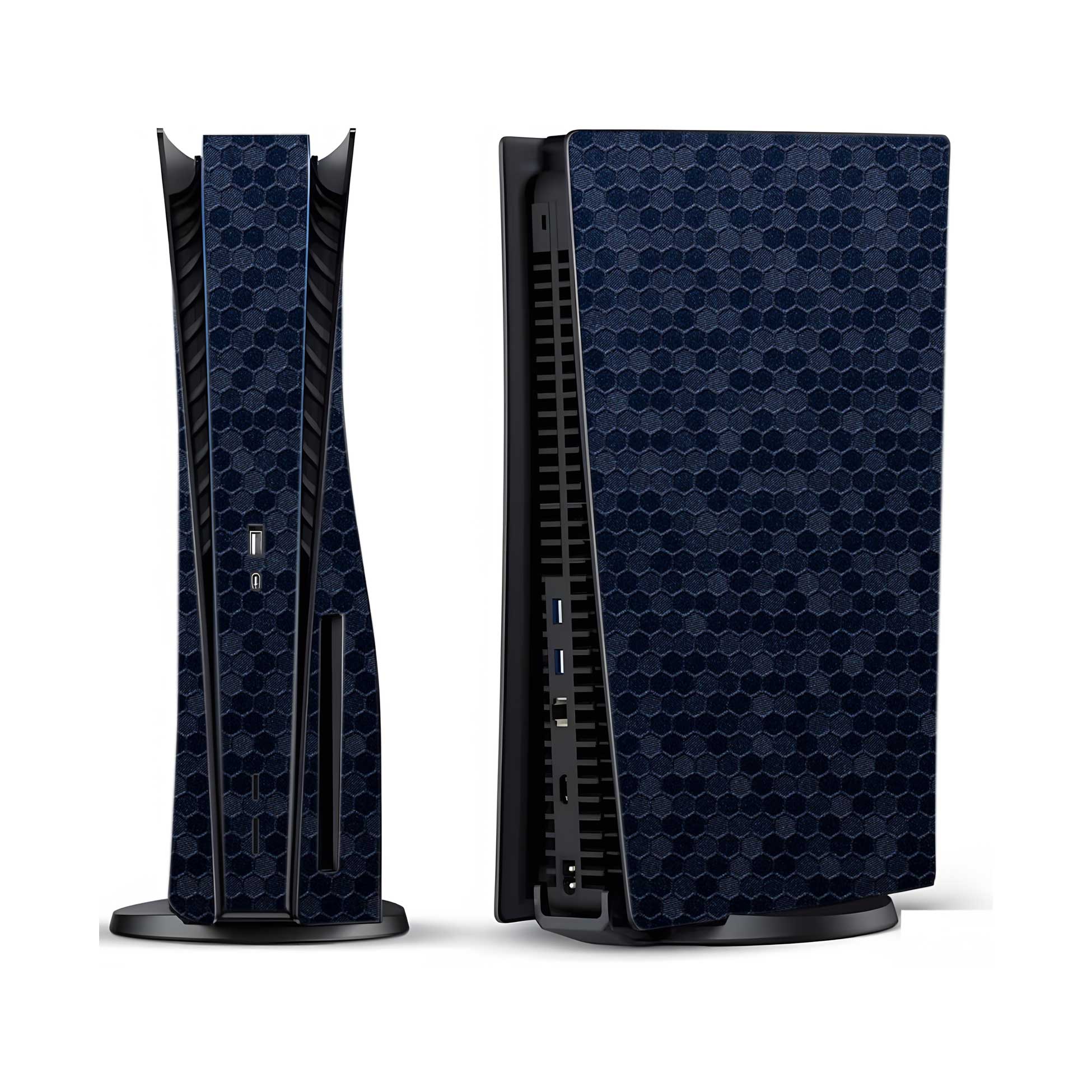 Honeycomb Blue PlayStation 5 Fat Skins & Wraps