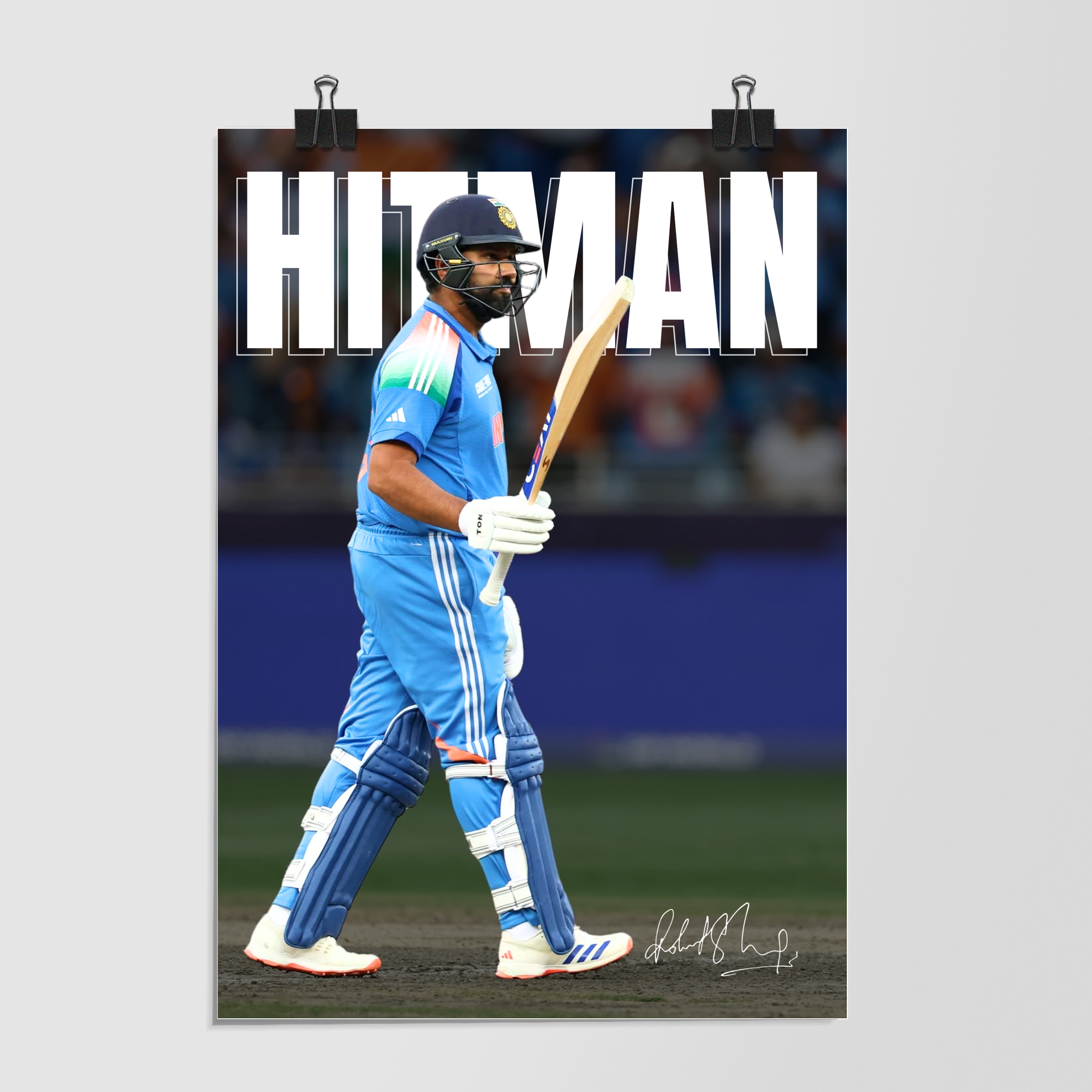 Indian Cricket Gray Dynamic Angle by Decalz