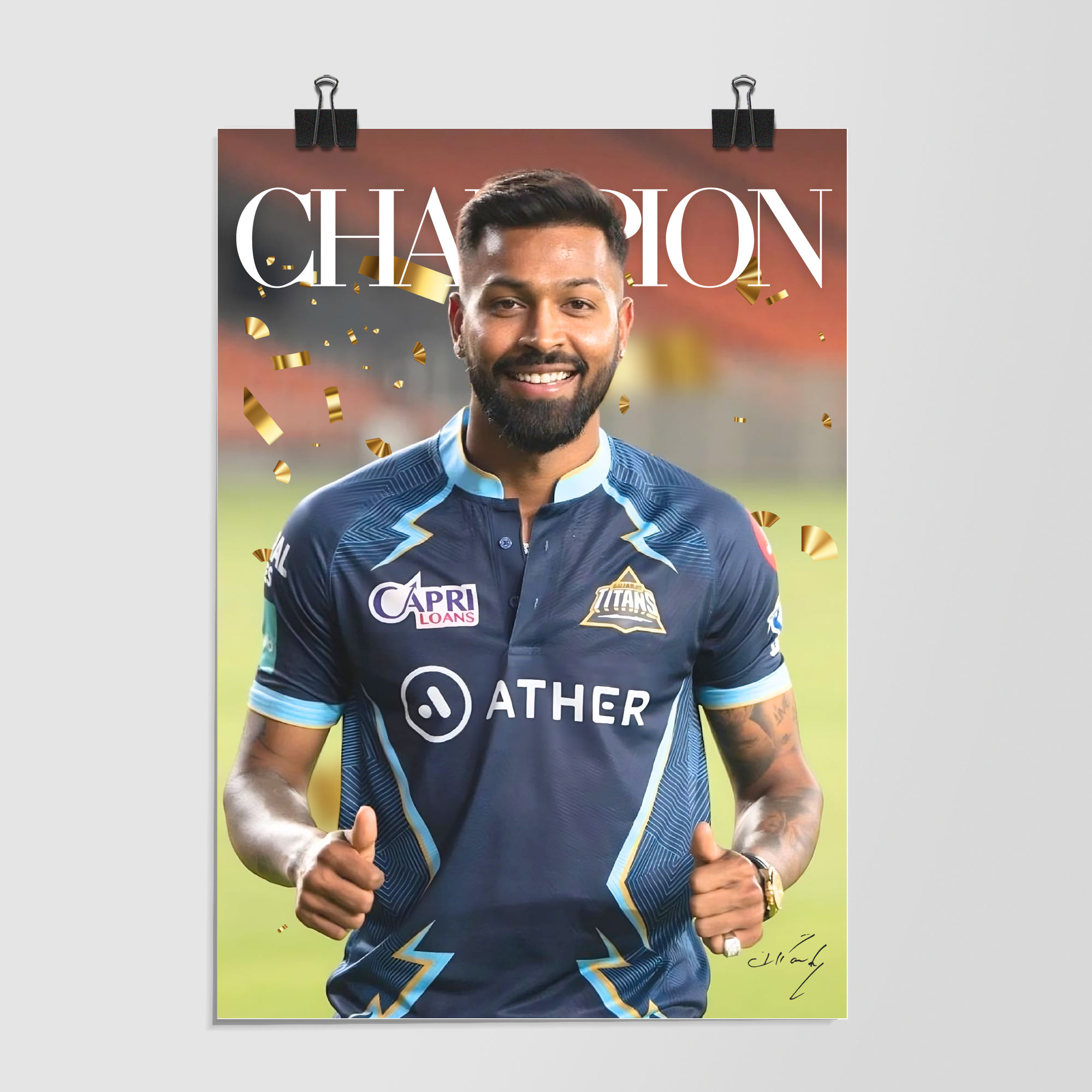 Indian Cricket Gray Front Angle by Decalz