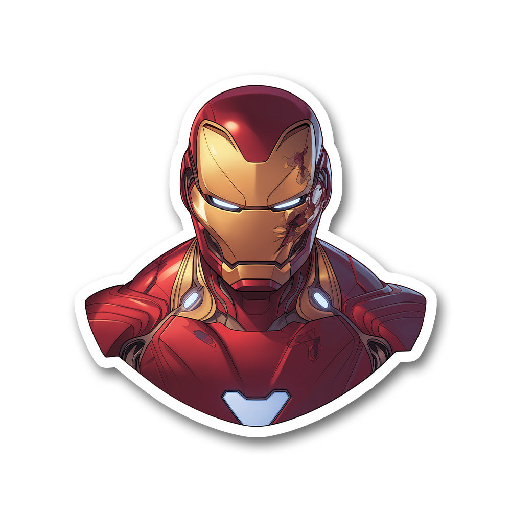 Iron Man Comic Style Hero Sticker