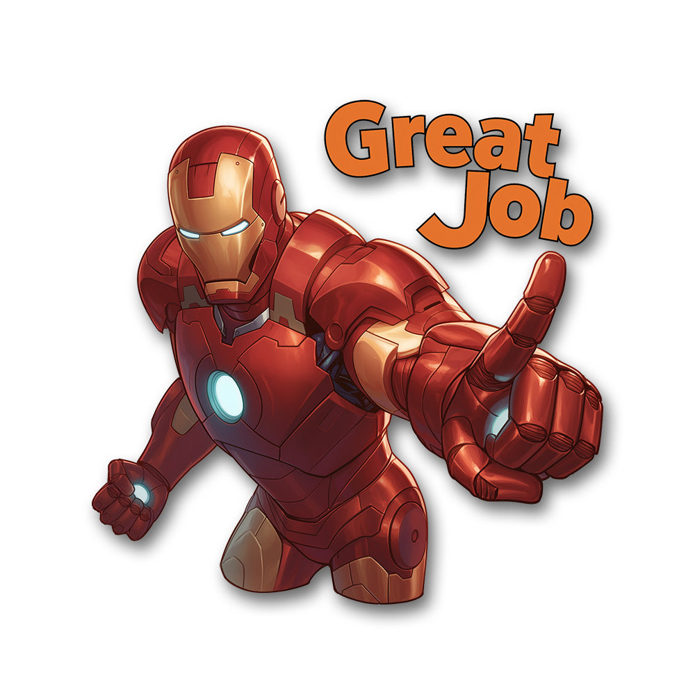 Iron Man Great Job Text Sticker