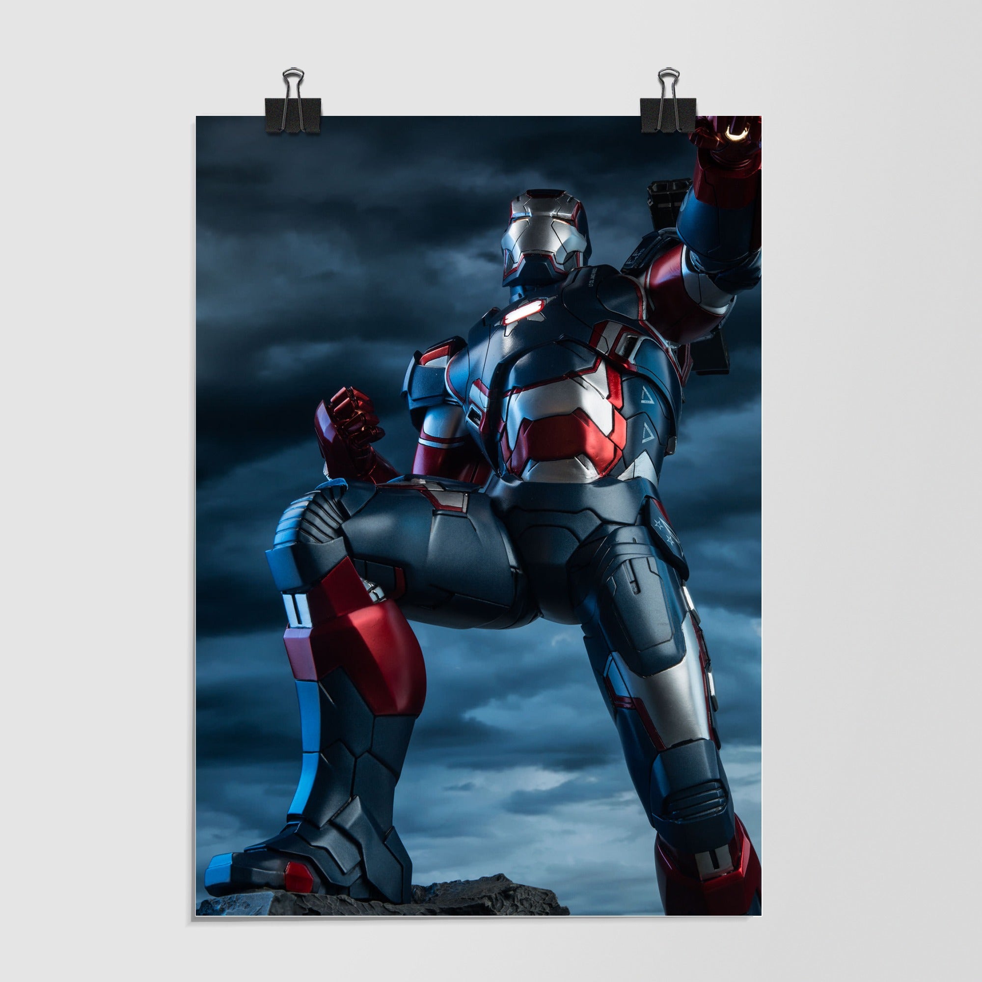 Iron Patriot Armor Black Close Up Portrait by Decalz