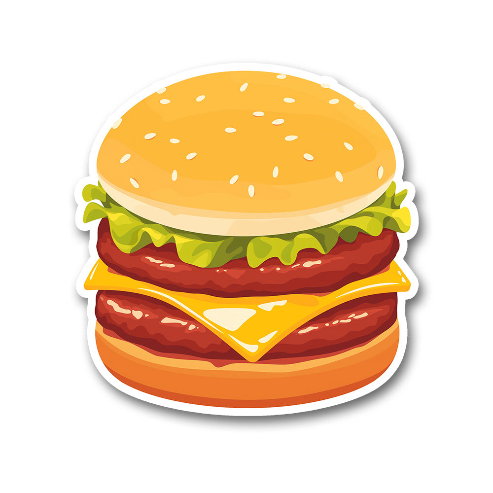 Juicy Cheeseburger Fastfood Sticker