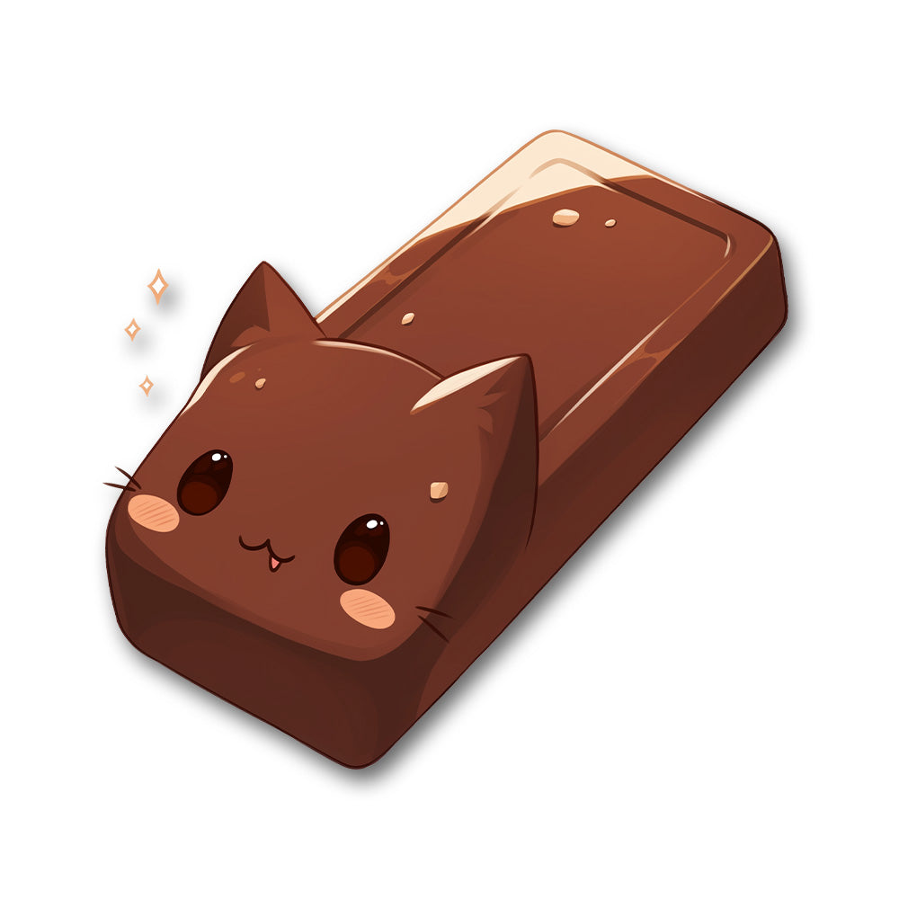 Kawaii Chocolate Bar Cat Sticker