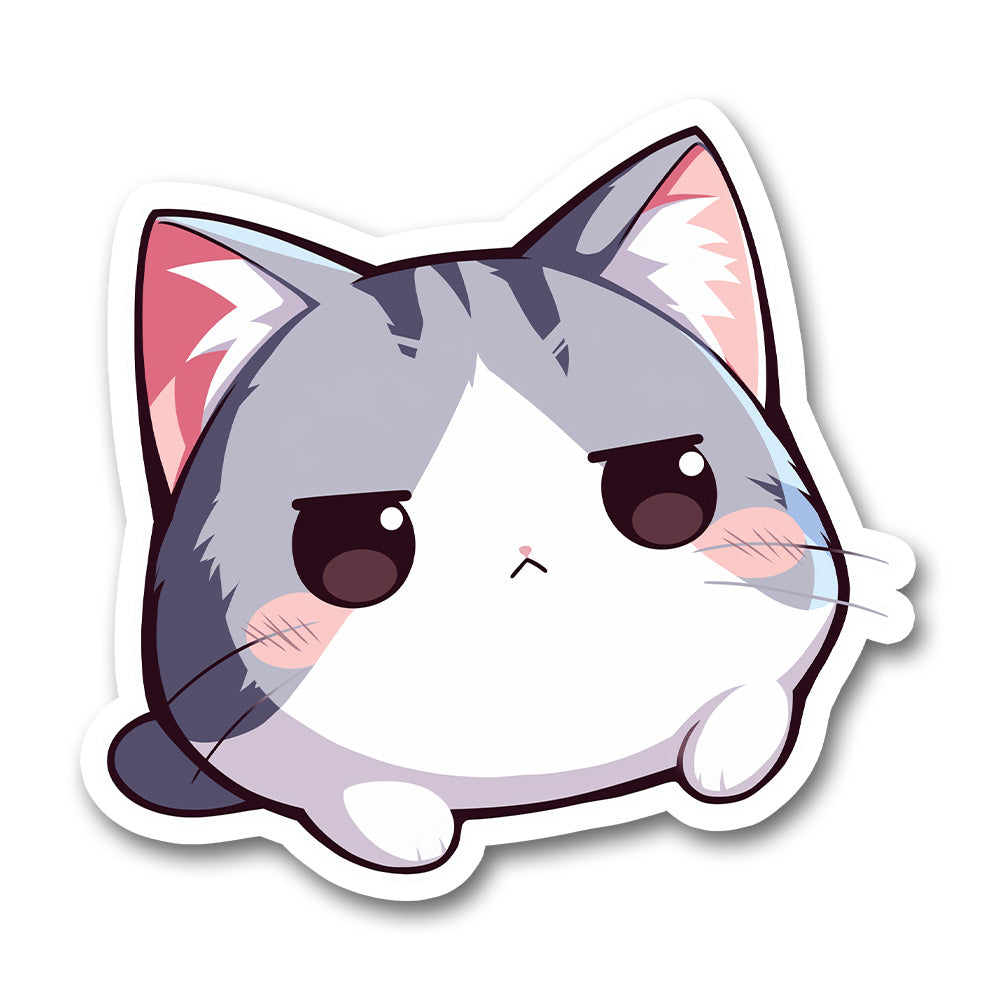 Kawaii Moody Cat Sticker