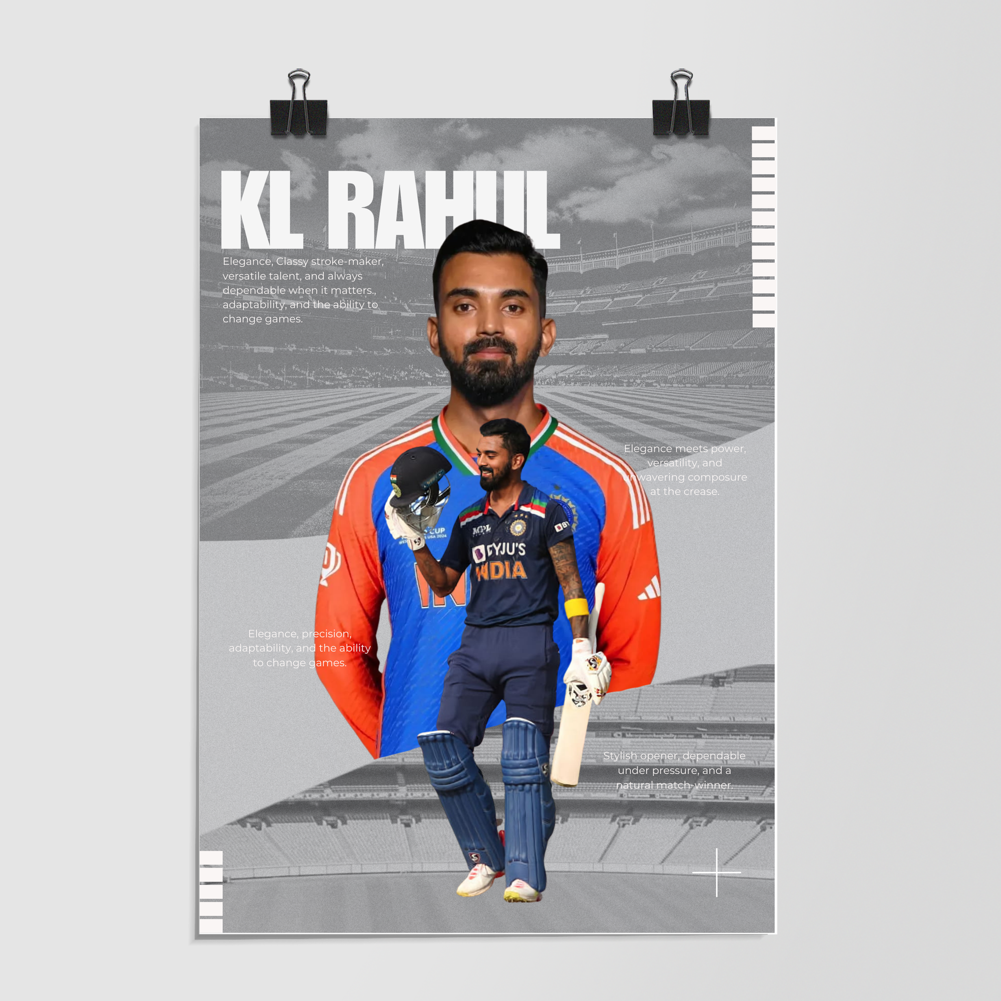 Kl Rahul Gray Dramatic Lighting by Decalz