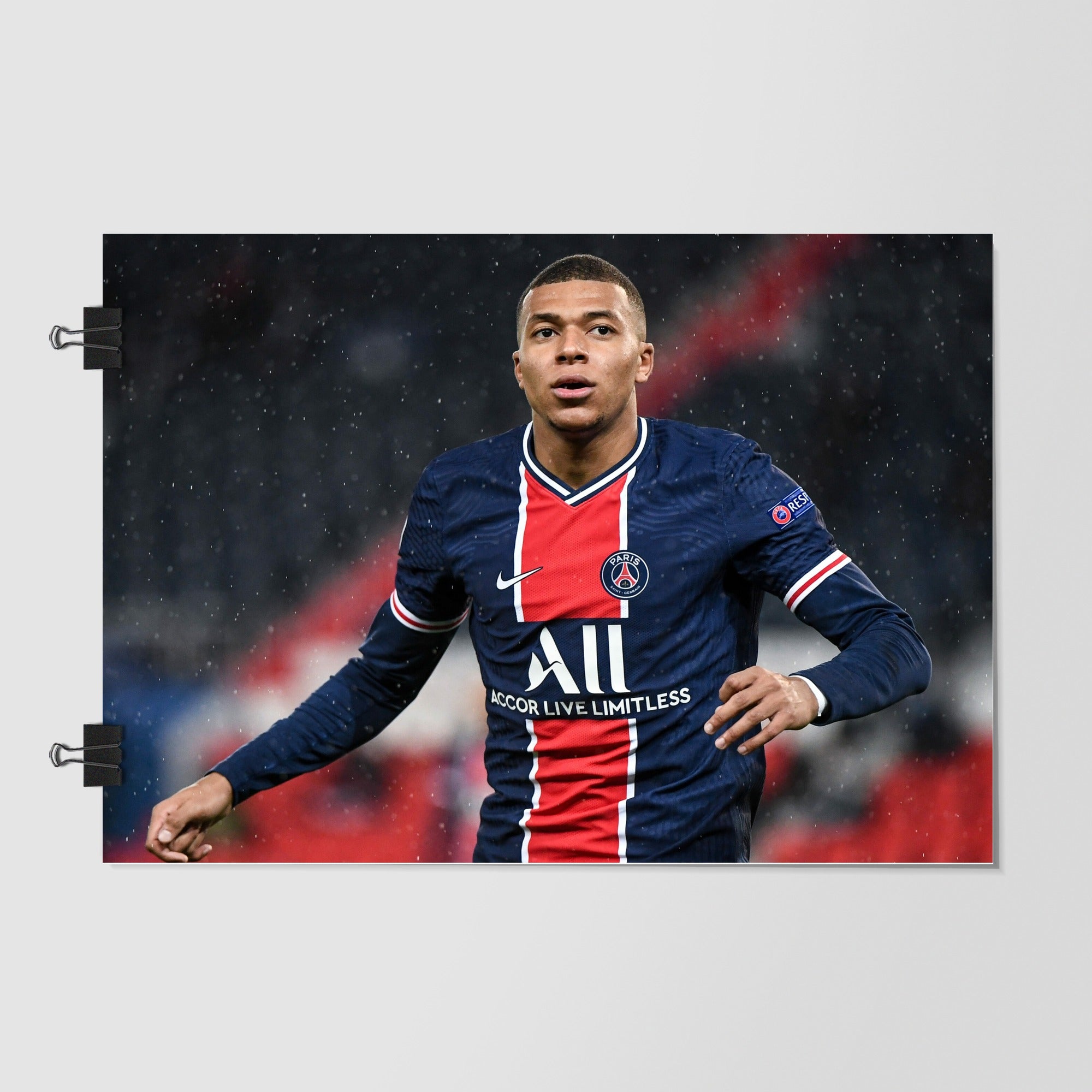 Kylian Mbappe Black Dramatic Lighting by Decalz