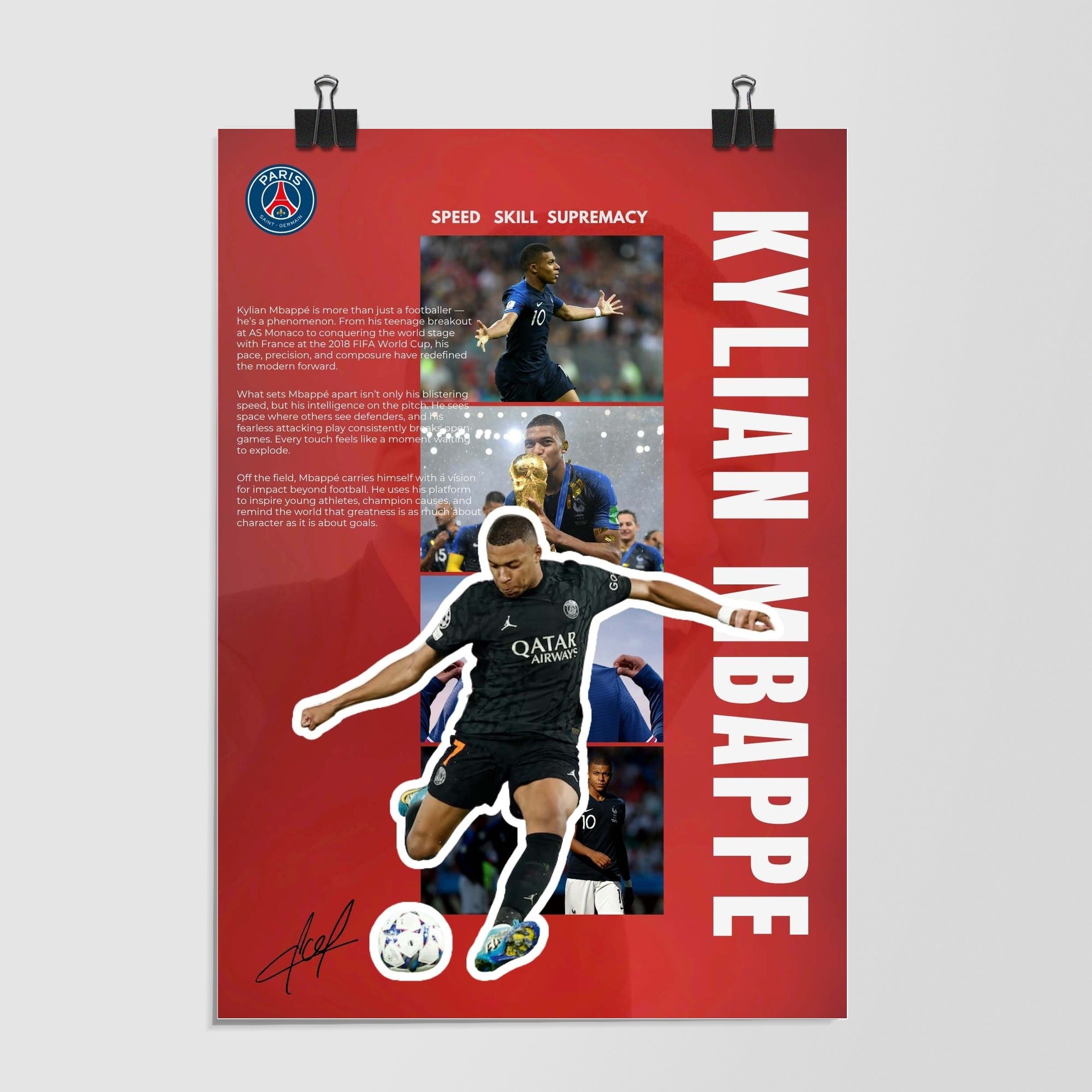 Kylian Mbappe Phenomenon Bio Red by Decalz