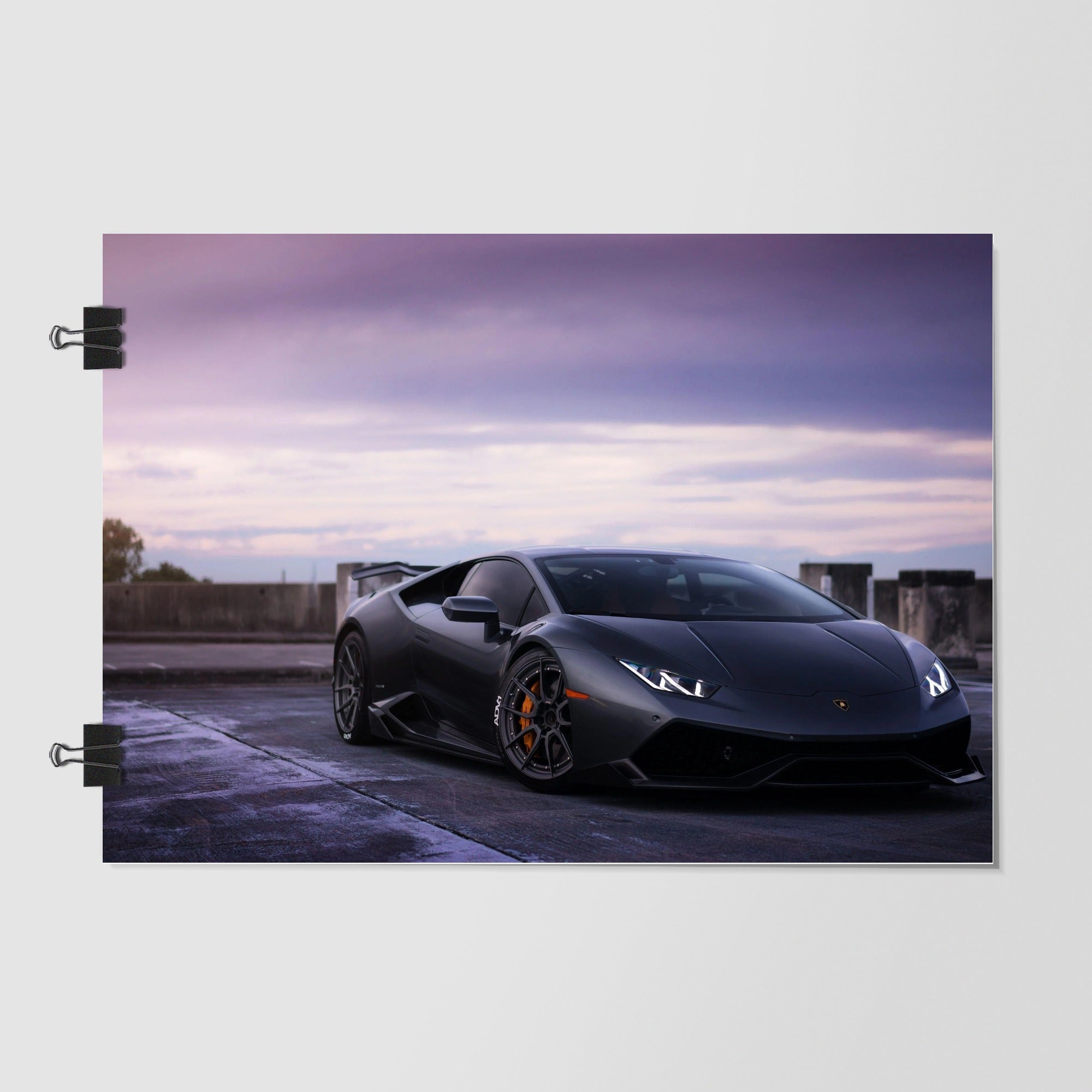 Lamborghini Huracan Silver Dramatic Lighting by Decalz