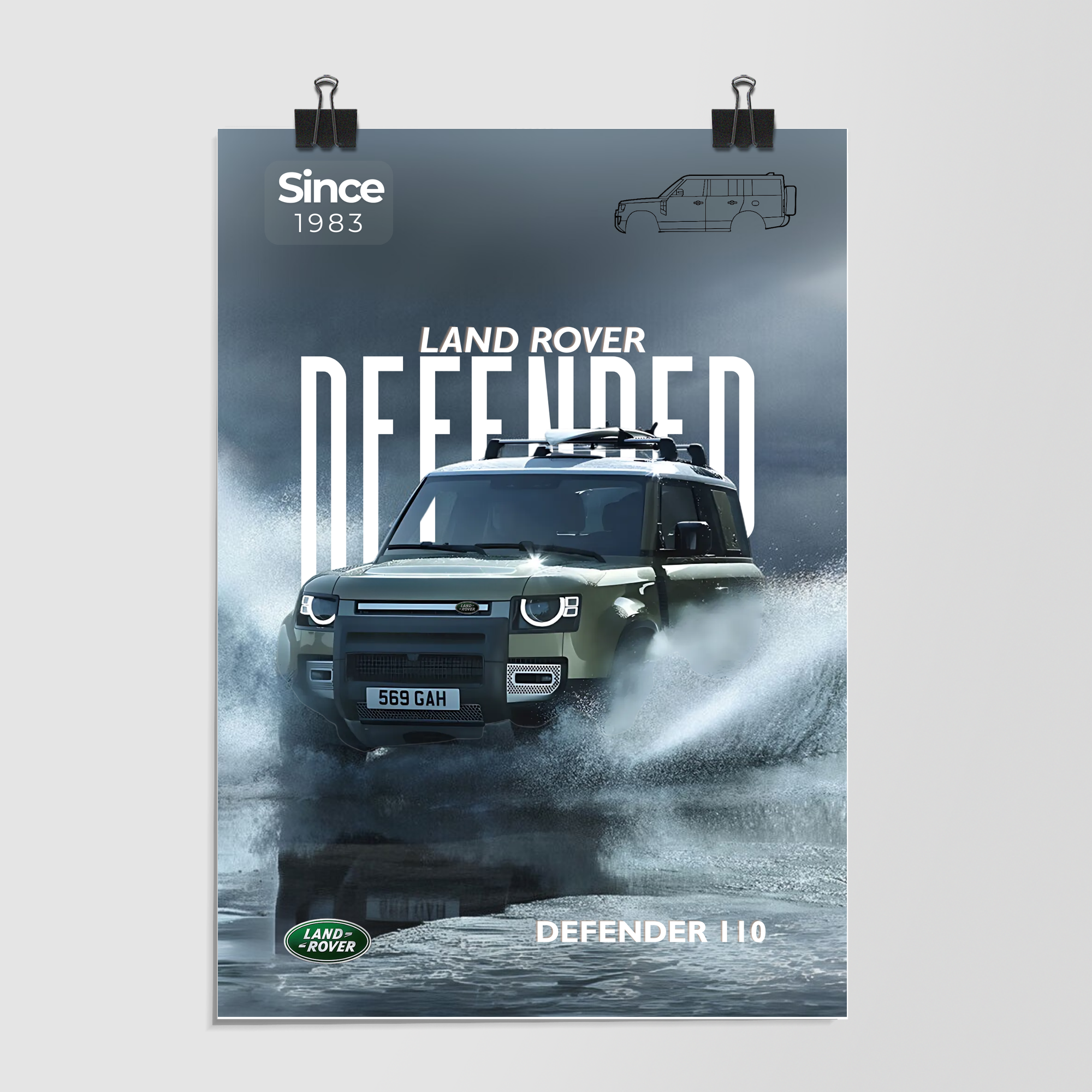 Land Rover Defender Action Shot by Decalz