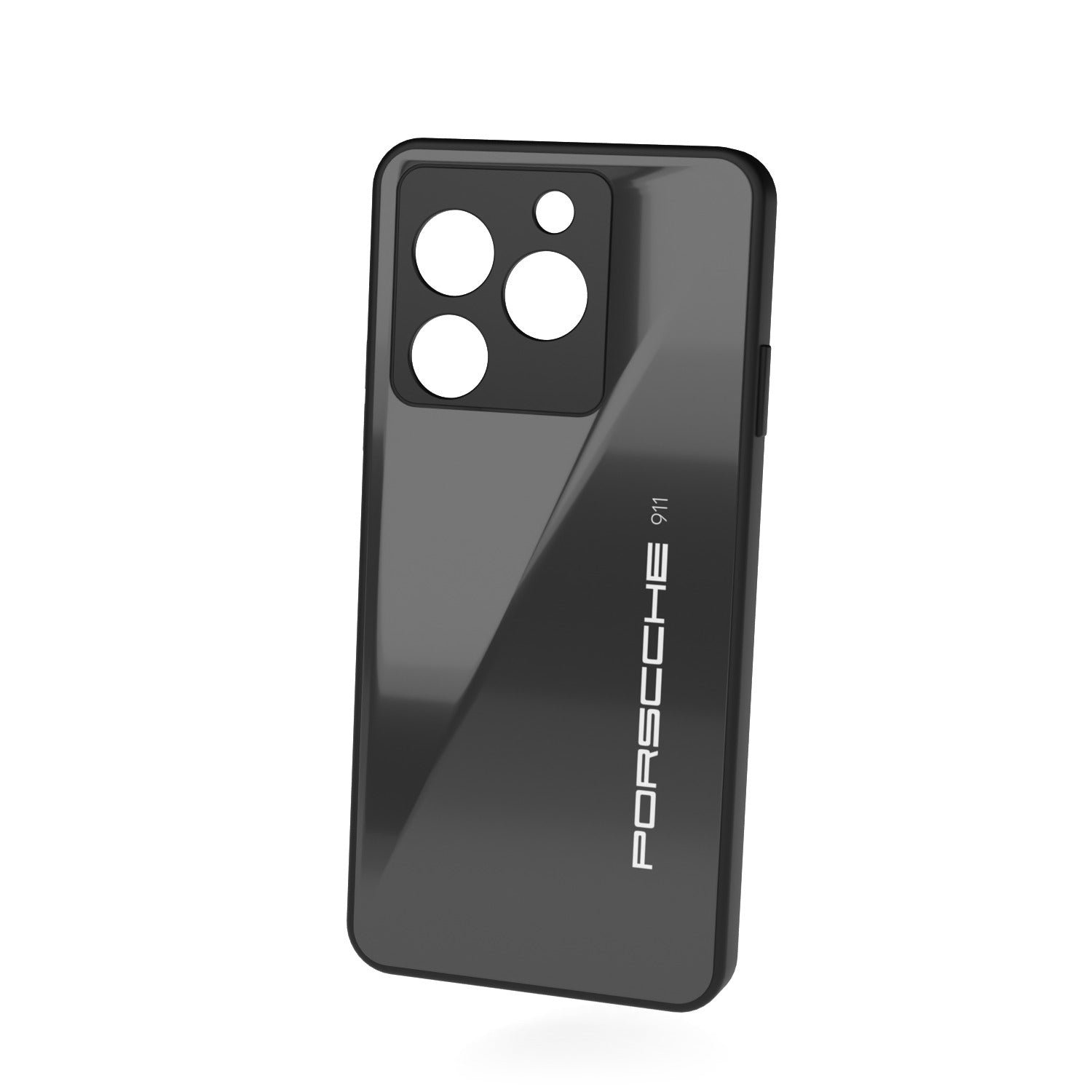 Legacy printed metal phone case - floating back view
