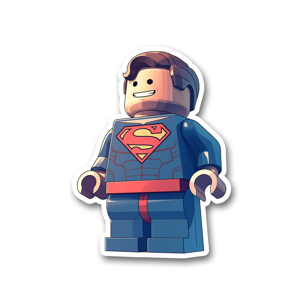 Lego Superman Hero Minifigure Sticker