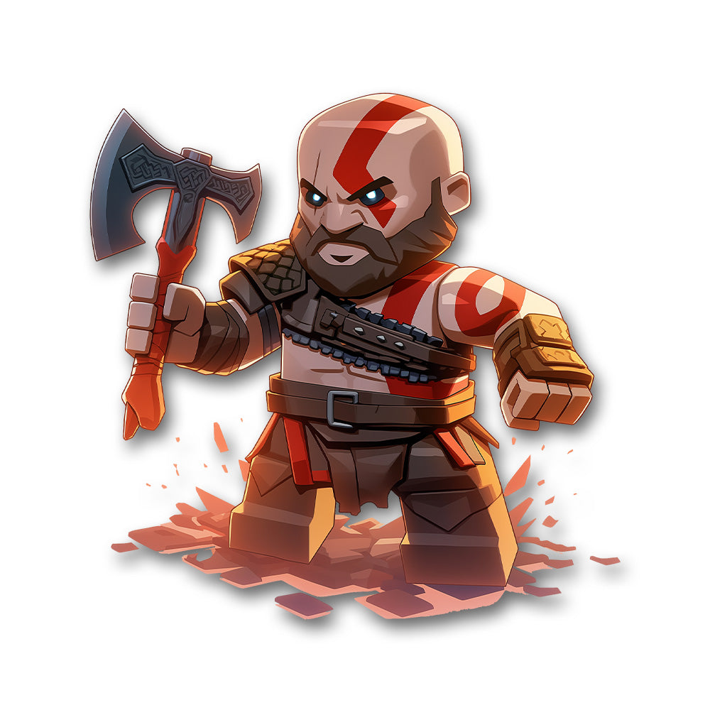 Lego Kratos God Of War Sticker