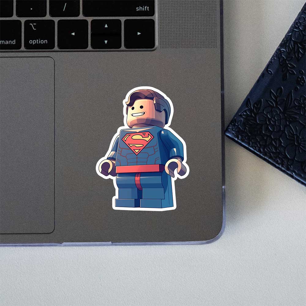 Lego Superman Hero Minifigure Sticker
