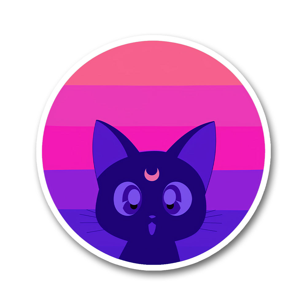 Luna Magical Cat Anime Sticker