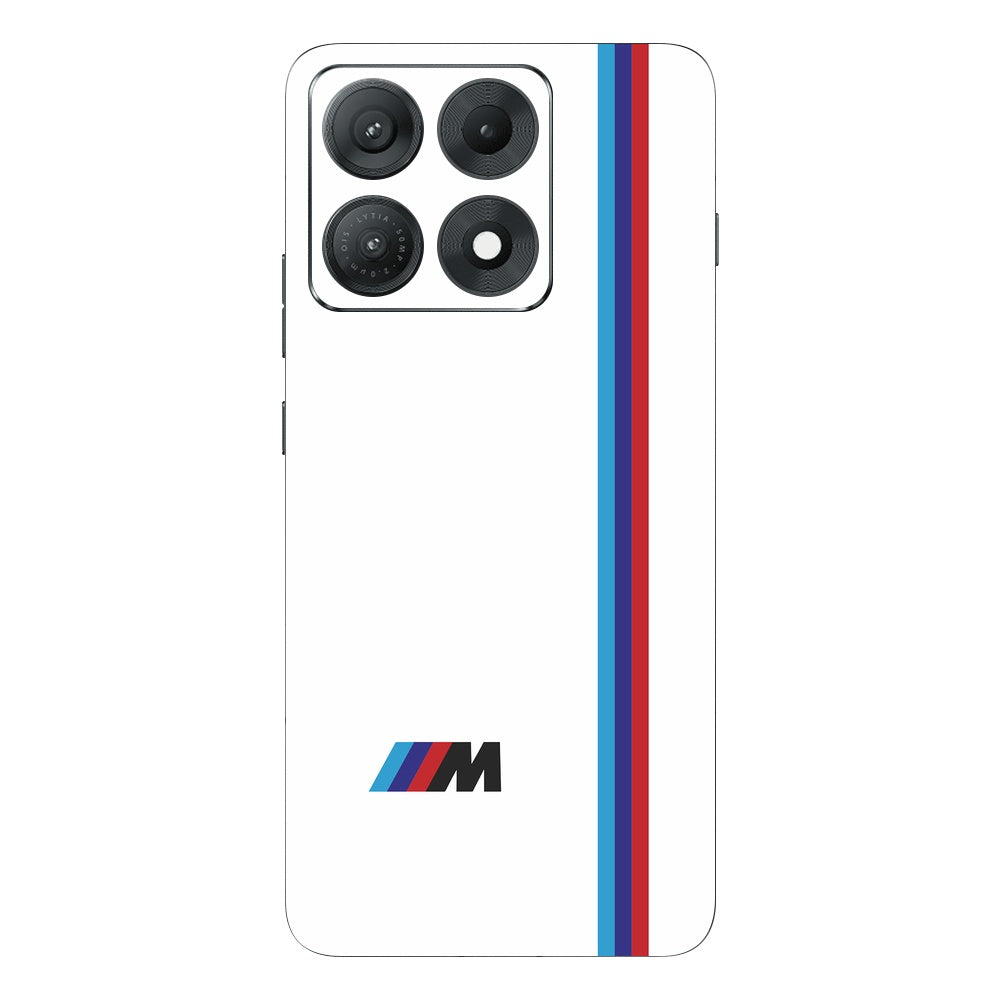 M-Sport white skin on Moto Edge 70 Max (5G) by Decalz