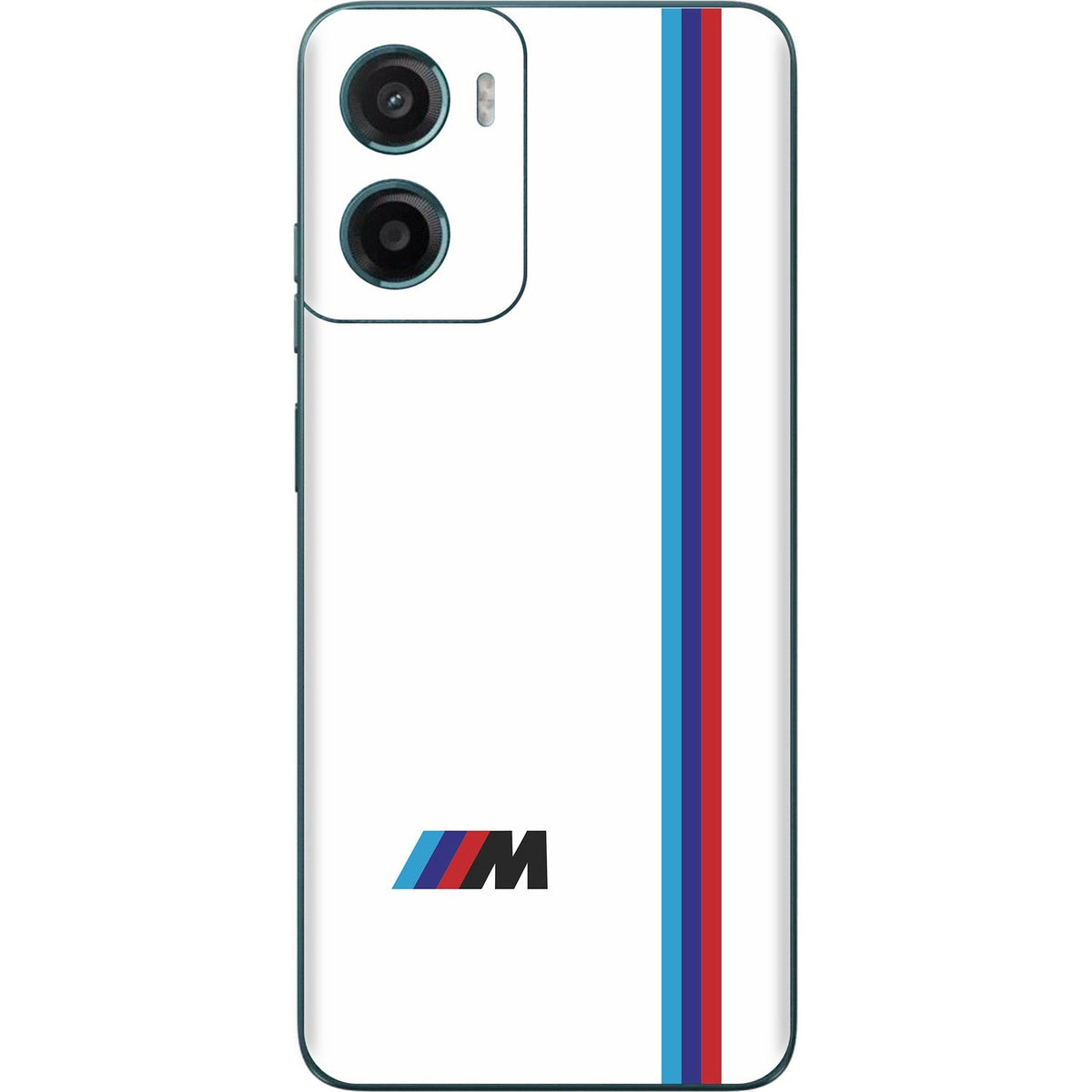 M-Sport white skin on Moto G05 by Decalz