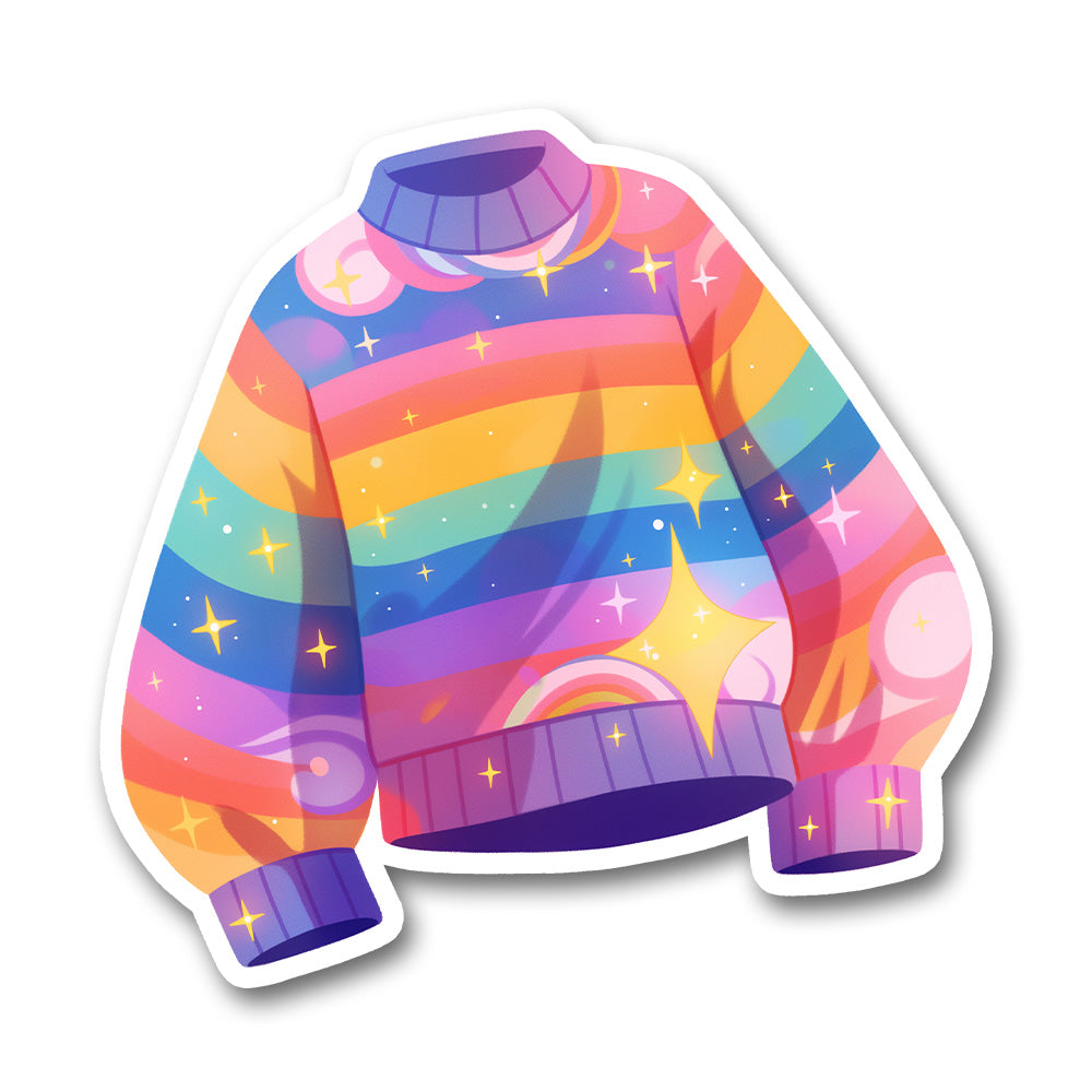 Mabel Rainbow Sweater Cartoon Sticker