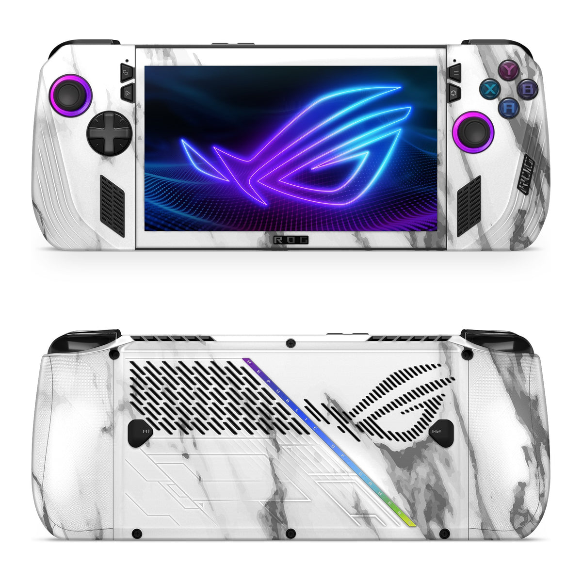 Marble White Asus ROG Xbox Ally X skin by Decalz