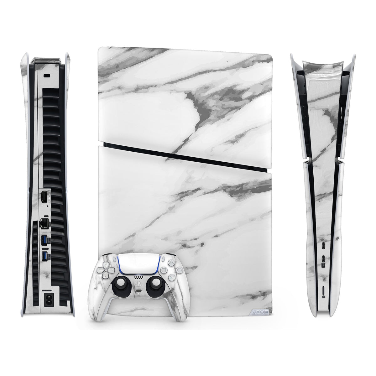Marble White PlayStation 5 Slim Digital skin by Decalz