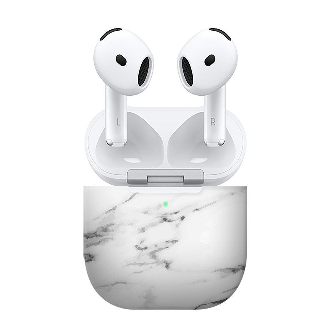 Airpods 4 Marble White Skins